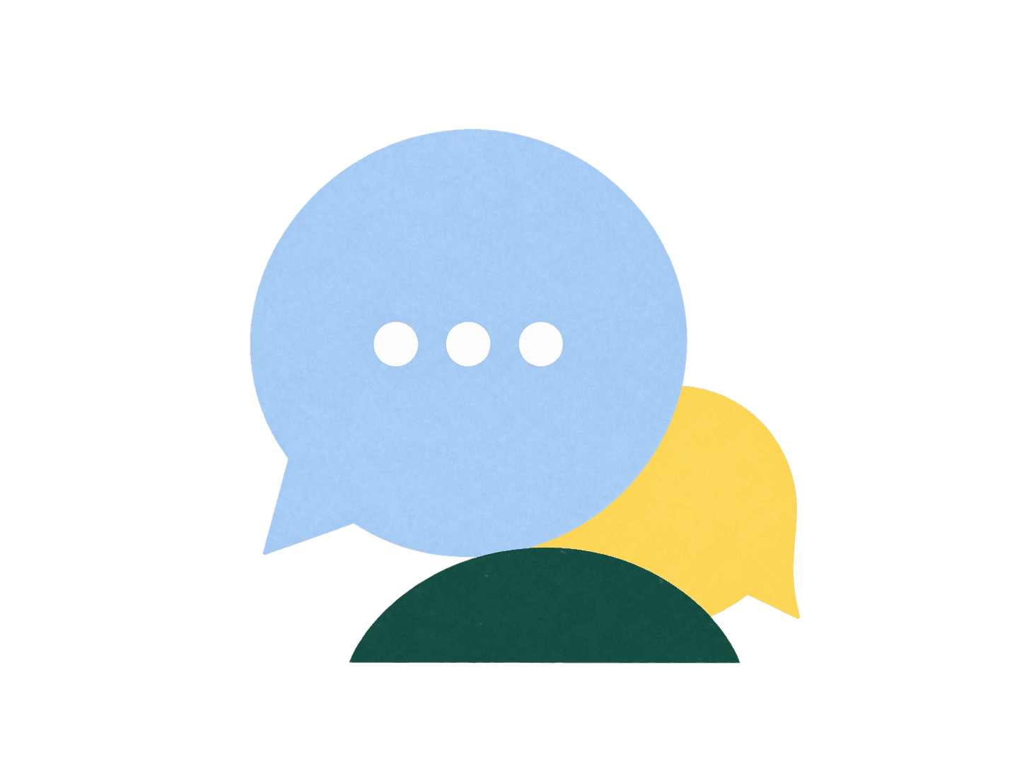 Illustration abstraite d’une conversation